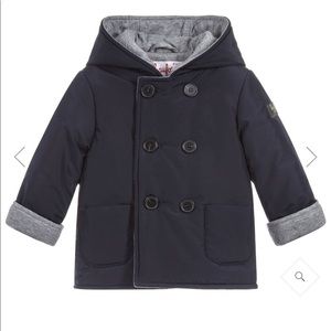 Il Gufo baby blue coat so soft & warm. 9mo
